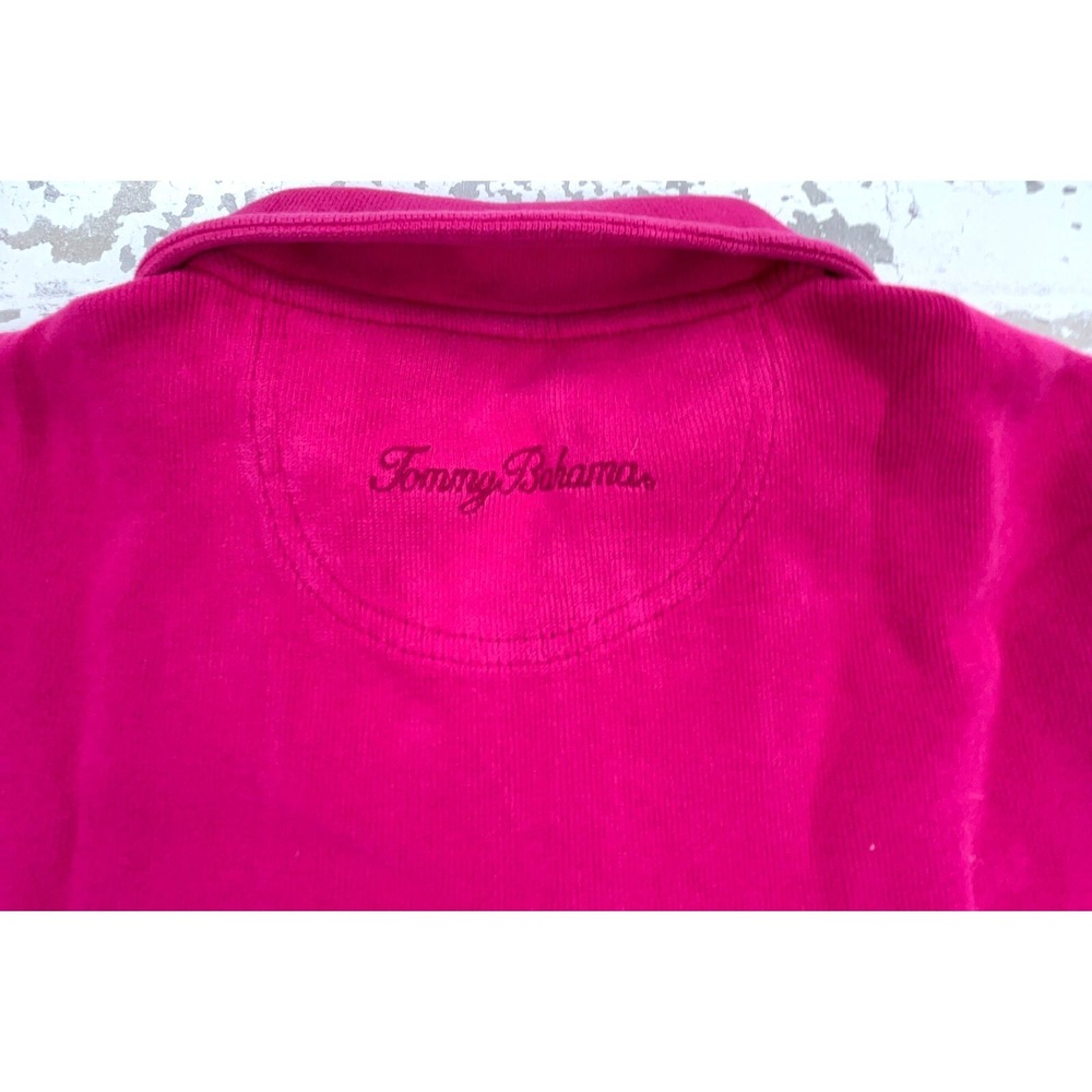 Tommy Bahama Sweater Women XS Pink Knit Sweatshirt Quarter Zip Pull Over Ladies* - Picture 6 of 10